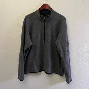 Vintage 90s Mountain Hardwear Wool Blend Quarter Zip Sweater USA Made Men’s XL